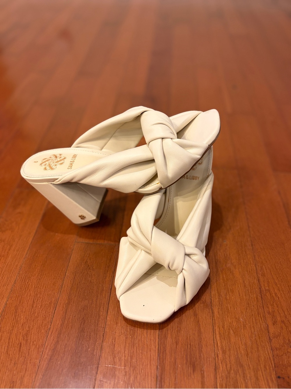 sam & libby | women’s knotted block heel sandals